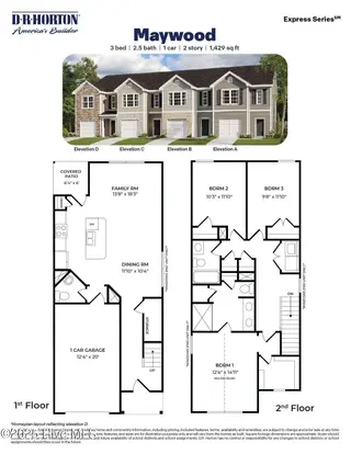3405 Sedge Drive 5, Winterville, NC 28590 – photo 23: Maywood Floorplan