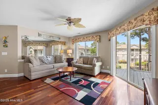 908 Resort Circle Unit 512, Sunset Beach, NC 28468 — 2-bedroom condo in Colony II, Sunset Beach, NC, photo 14 of 39: Living Room