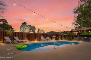 125 Lighthouse Drive, Carolina Beach, NC 28428 – photo 11: Twilight by the Pool