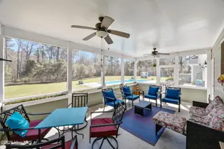 641 Edgewood Avenue, Newport, NC 28570 — 4-bedroom home in Gracelyn Park East, Newport, NC, photo 6 of 57: Screened Back Porch