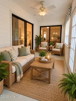 2018 Fairways West Drive, New Bern, NC 28562 — 3-bedroom home in Greenbrier, New Bern, NC, photo 11 of 13: All Seasons Room