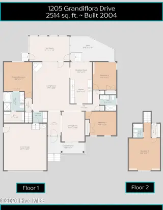 1205 Grandiflora Drive, Leland, NC 28451 – photo 5: Floor plan
