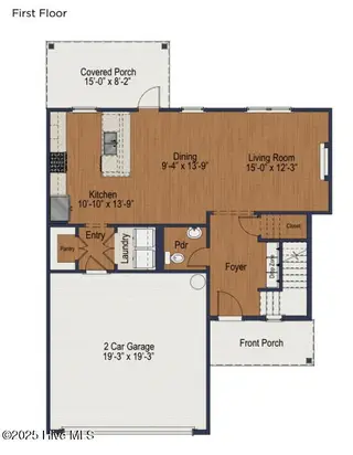 616 Chambers Drive, Southern Pines, NC 28387 – photo 4: First Floor Cutsheet - MLS