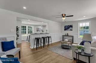 567 Blount Road, Elizabeth City, NC 27909 – photo 7: Living Room Open to Kitchen