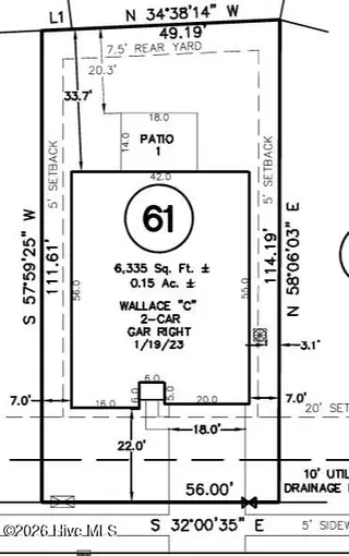 4519 Abberley Way 61, Leland, NC 28451 – photo 9: Plot plan