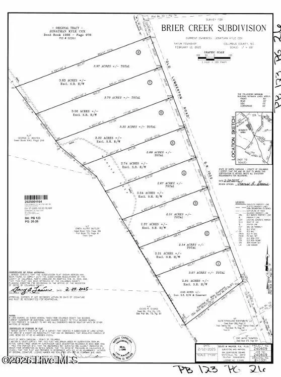 10279 Old Lumberton Road, Evergreen, NC 28438 – photo 1 of 1: Brier Creek Plat