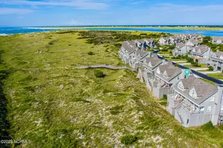 2105 Ocean Boulevard B, Topsail Beach, NC 28445 — 2-bedroom condo in Serenity Point, Topsail Beach, NC, photo 12 of 36: Aerial looking Toward "The Point"