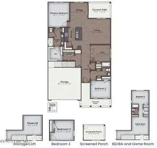 2039 Cypress Hill Drive SE Lot 8, Bolivia, NC 28422 – photo 3: Bradford Second Floor Options