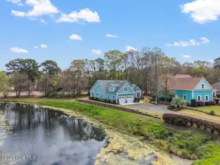 922 Oyster Pointe Drive, Sunset Beach, NC 28468 – photo 7: Front Left Aerial