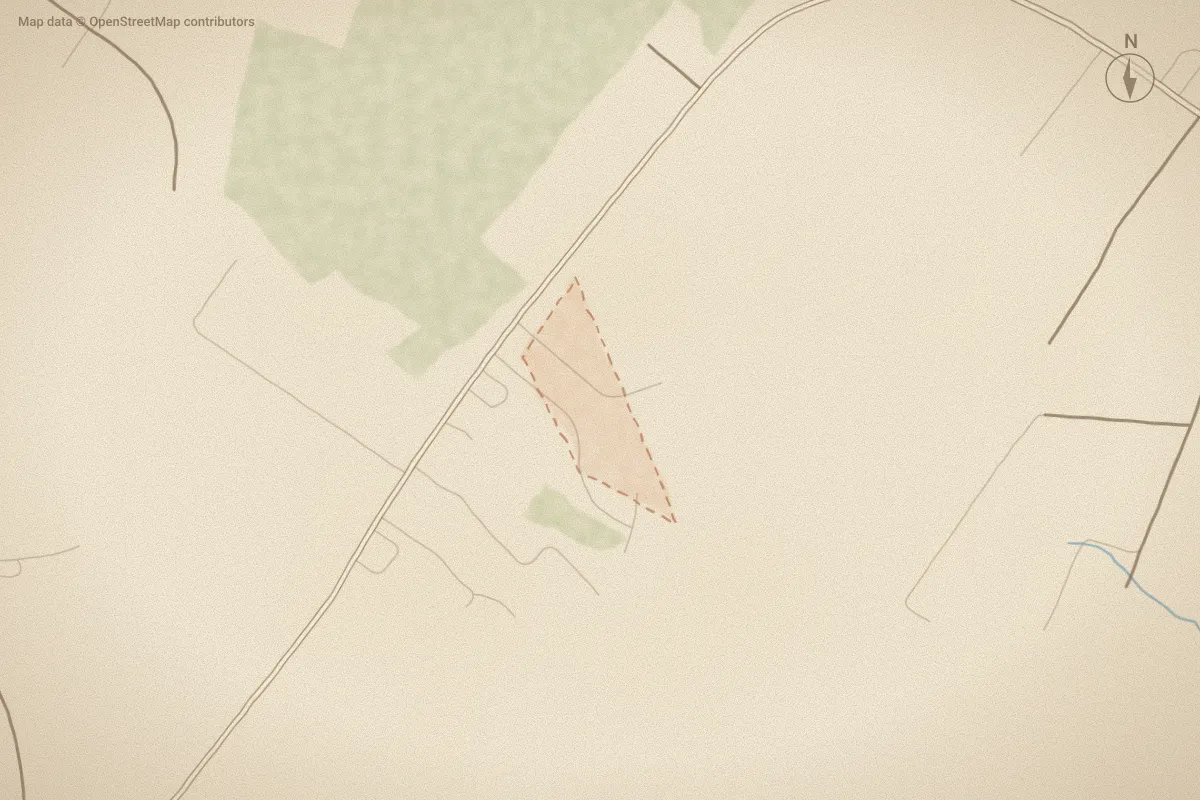 Watercolor map of Northwinds in Washington, NC, showing its streets, water and surroundings