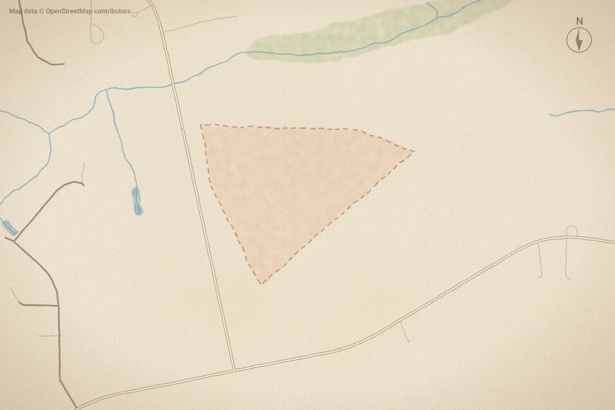 Watercolor map of Turnberry in Grimesland, NC, showing its streets, water and surroundings