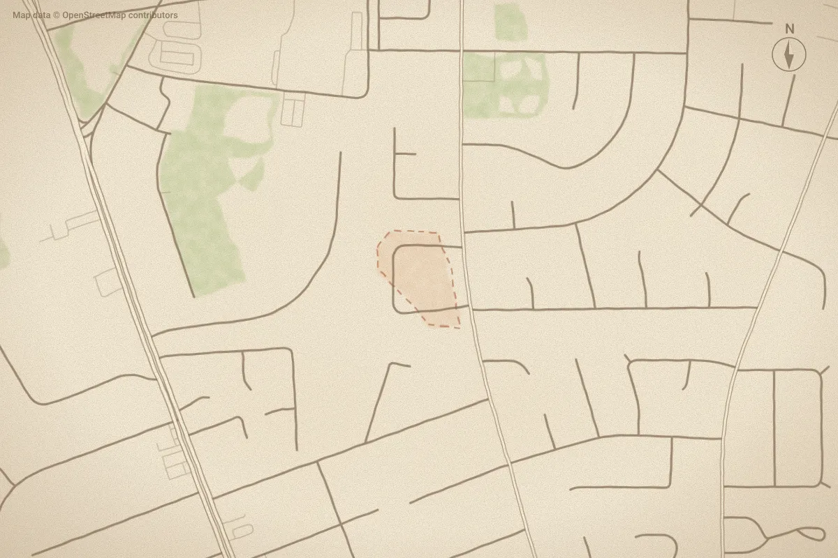Watercolor map of Twinwood Of Havelock in Havelock, NC, showing its streets, water and surroundings