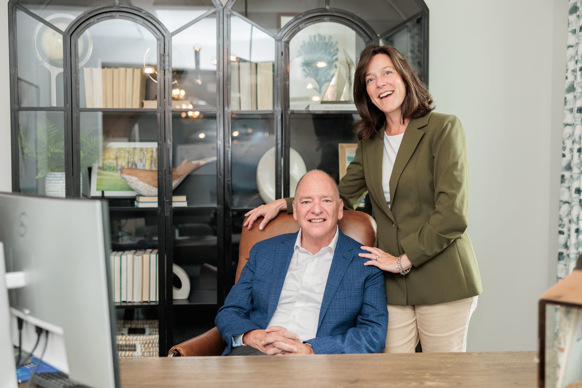 Buddy and Erin Blake in their office